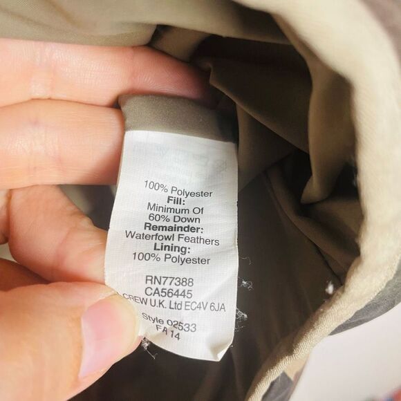 J Crew Puffer Vest Camo Camouflage Print Double Zip Quilted Blogger Favorite S - Picture 3 of 6